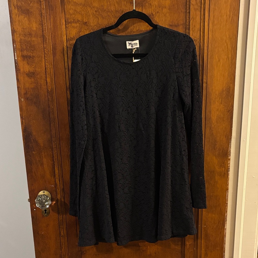 NWT Show Me Your Mumu Black Lace Long Sleeve Dress - Picture 3 of 11